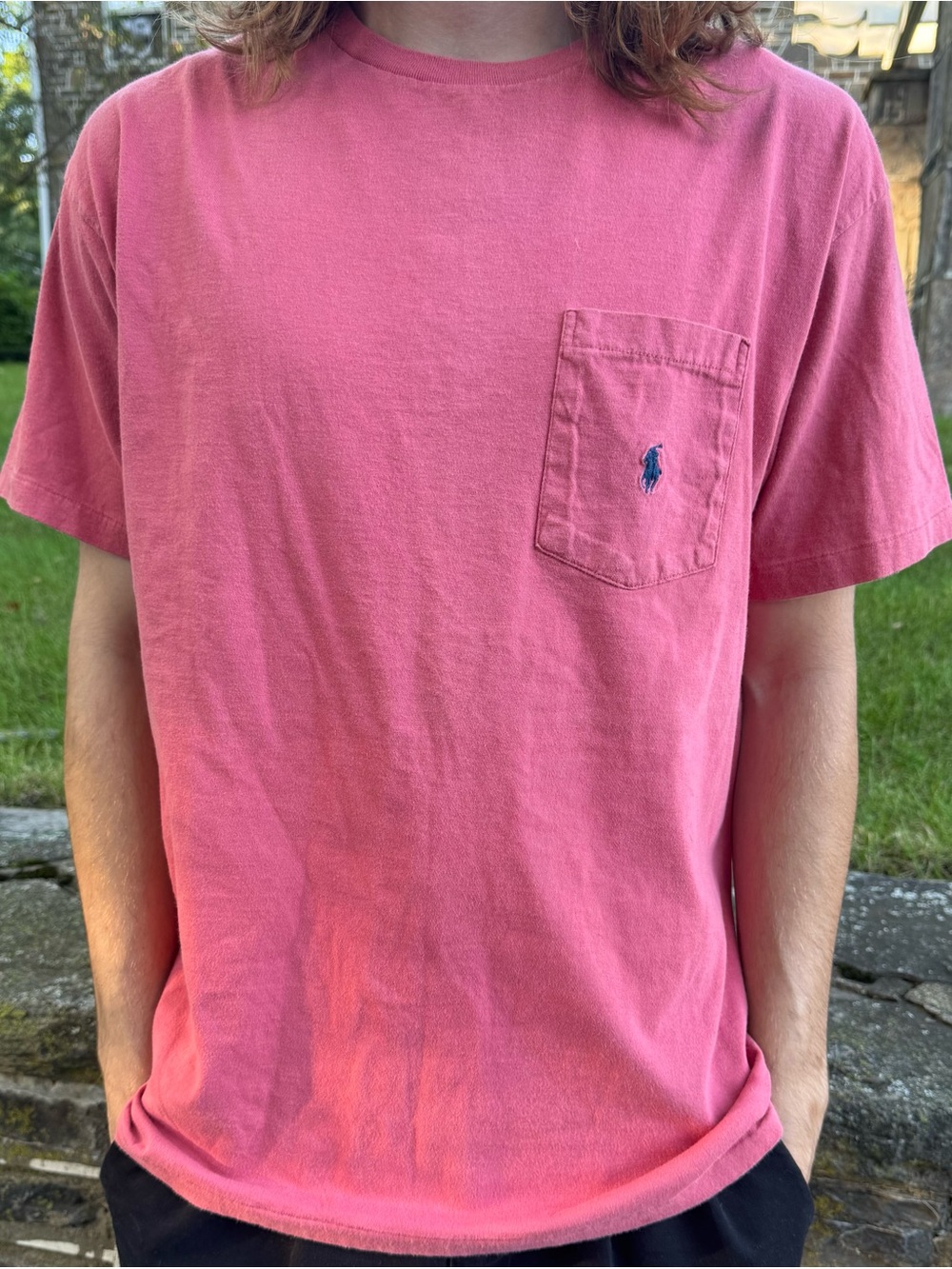Vintage Polo by Ralph Lauren Pink Short‑Sleeve Pocket Tee